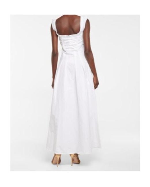 Brock Collection White Tamiko Cotton-Blend Maxi Dress