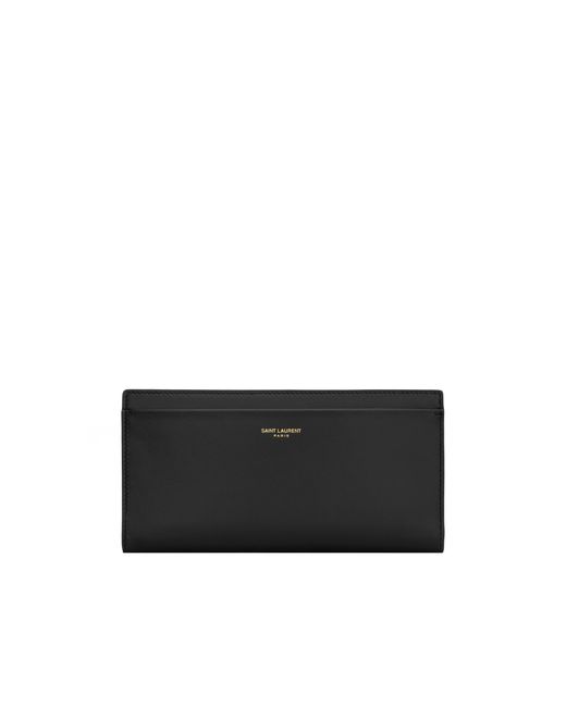 Saint Laurent Black Large Zip Wallet for men