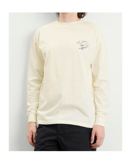 Drole de Monsieur White Drôle De Monsieur Esquisse Slogan Long Sleeve T-Shirt for men