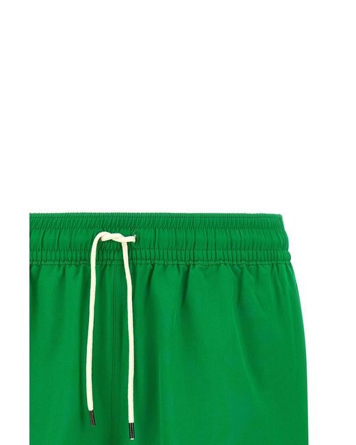 Ralph Lauren Green Polo Drawstring Swim Shorts for men