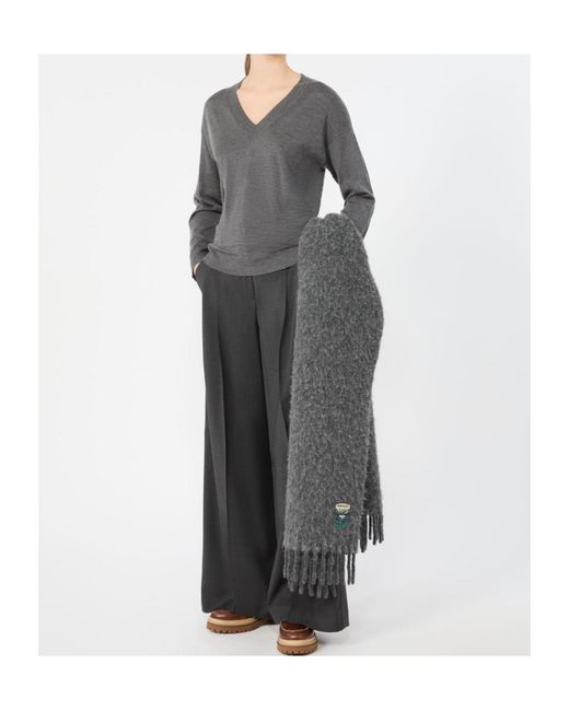 Weekend by Maxmara Gray Casual Pants With Belt Loops