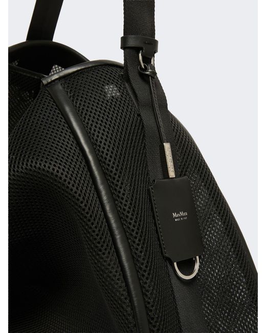 Max Mara Black Mesh Large Tote Bag