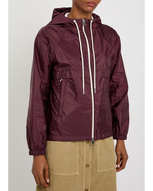 Moncler Purple Coquelicot Hooded Shell Jacket