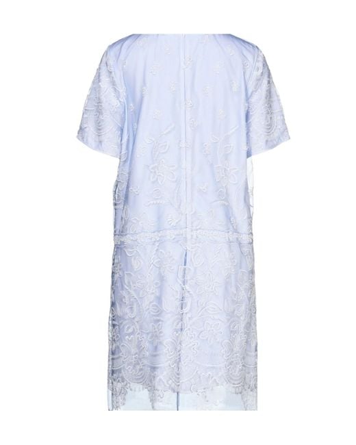 Burberry Blue Mini Dress Polyester, Polyamide, Cotton