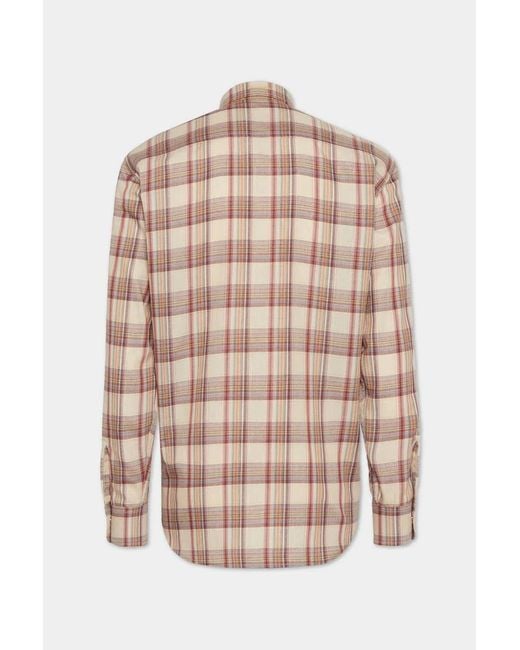 DSquared² Multicolor Checked Curved Hem Shirt for men