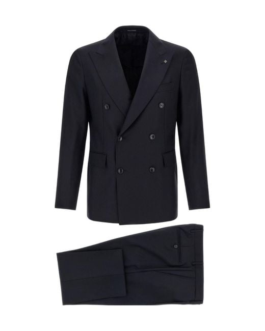 Tagliatore Blue Double-Breasted Suit for men