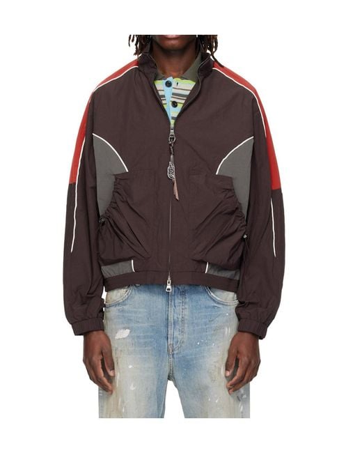 ANDERSSON BELL Brown Color-Blocked Jacket for men