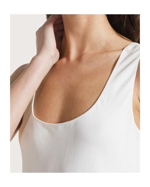 Seventy White Scoop-Neck Top