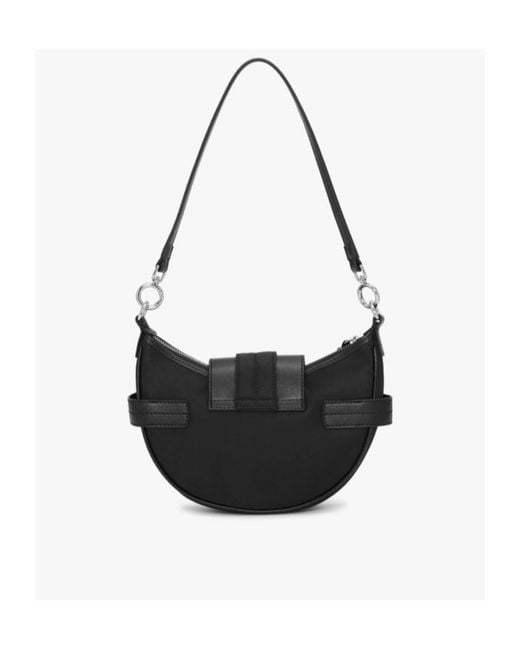 Ganni Black Buckle-Detailed Small Crossbody Bag