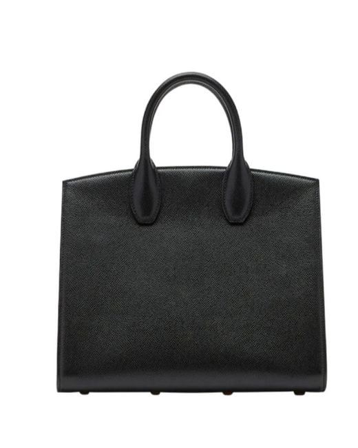 Ferragamo Black Ferragamo Studio Box Medium Top Handle Bag