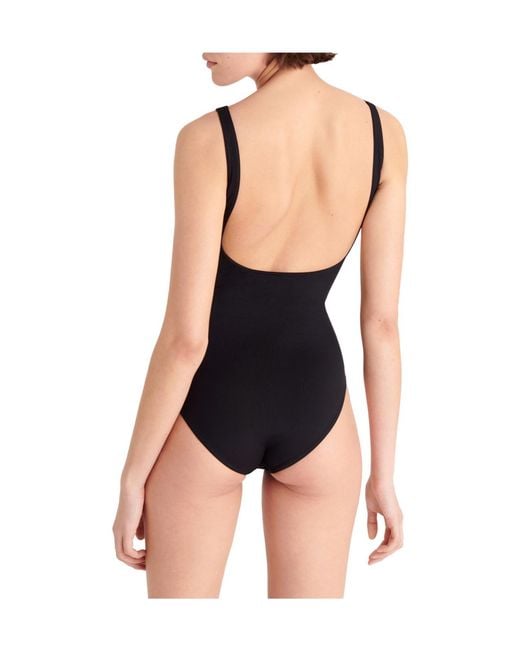Eres Black Solid Color One-Piece Swimsuit
