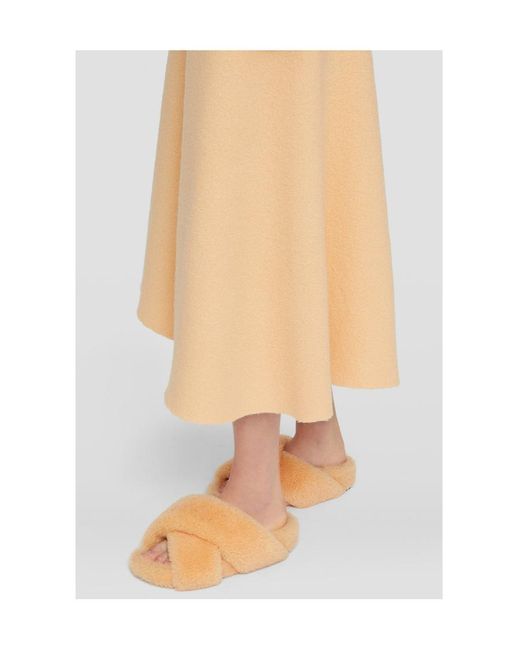 Jil Sander Natural Shearling Slides