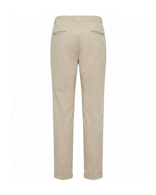 Peserico Natural Pleated Tailored Trousers for men