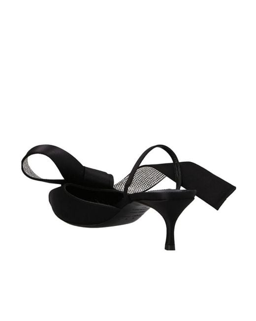 Sergio Rossi Black Marquise Bow Embellished Pumps