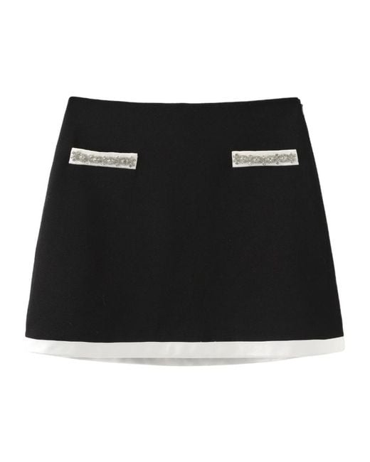 Marissa Chiara Black Diamond Embellished Skirt