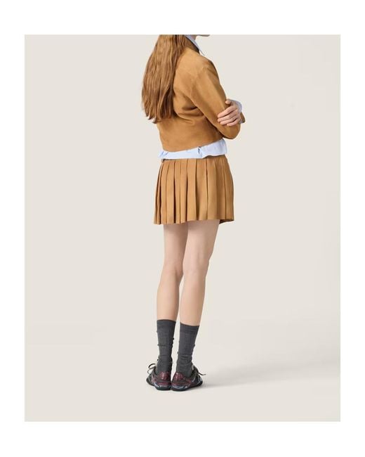 Miu Miu Natural Waxed Suede Shirt