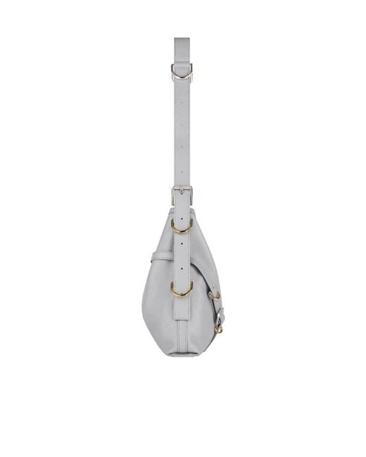 Givenchy Gray Voyou Logo Detailed Medium Shoulder Bag
