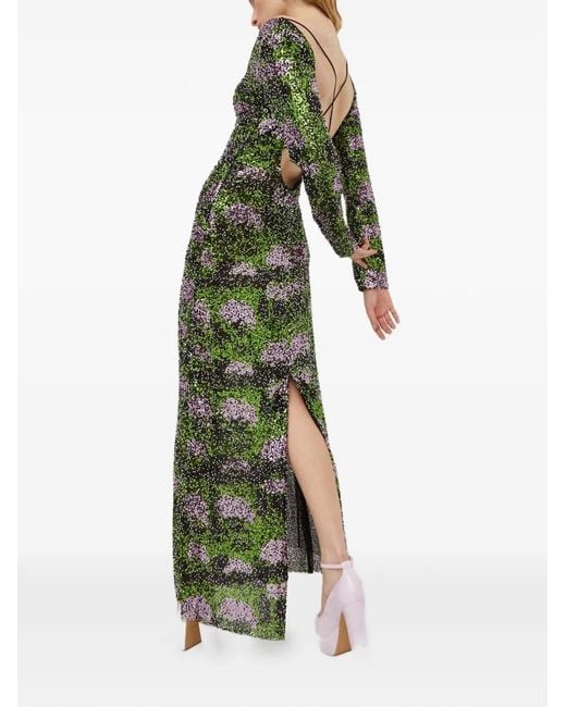 Stine Goya Green Allie Open-Back Dress