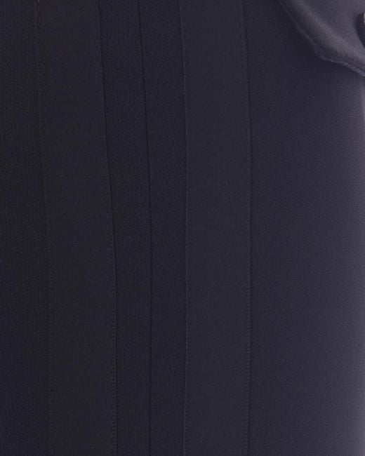 Elisabetta Franchi Blue Satin Trousers