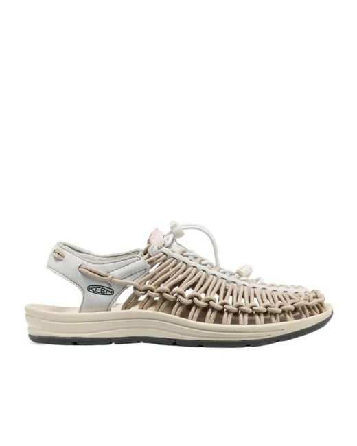 Keen White Woven Strap Sneakers
