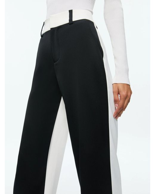 Alice + Olivia Blue Belt-Loop Casual Pants