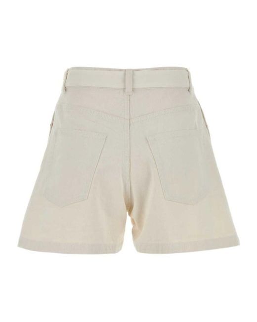 Sacai Natural Belted Denim Shorts