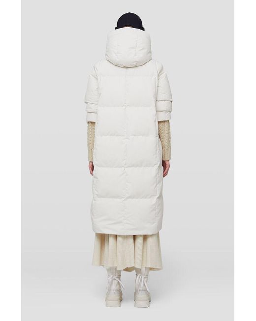 Jil Sander White Quilted Down Coat