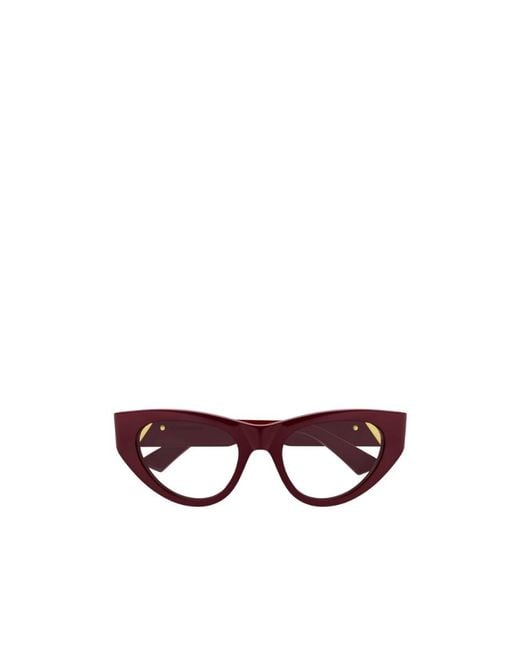 Bottega Veneta White Eyewear Cat-Eye Frame Glasses