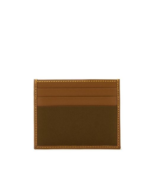Prada Brown Logo Plaque Card Holder for men