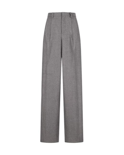 Céline Gray Pleated Trousers