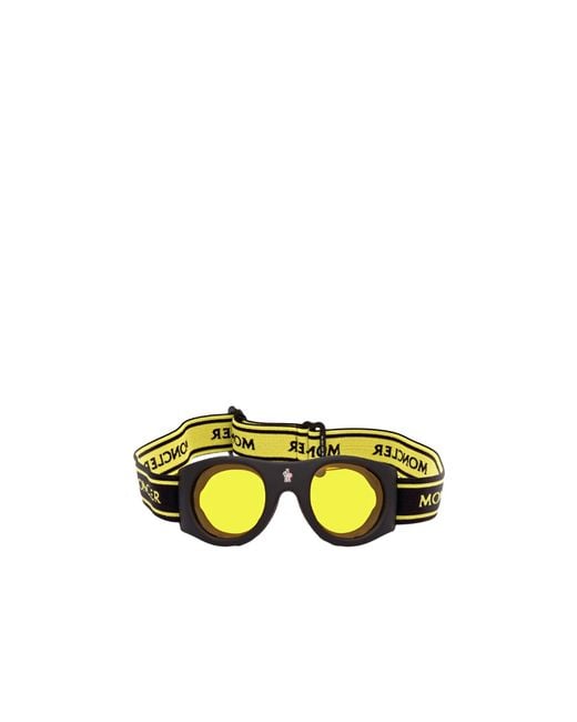 Moncler Yellow Eyewear Shield Mountaineering Goggles for men