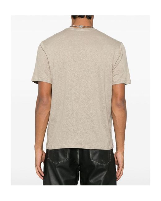Majestic Filatures Natural Short-Sleeved Knitted T-Shirt for men
