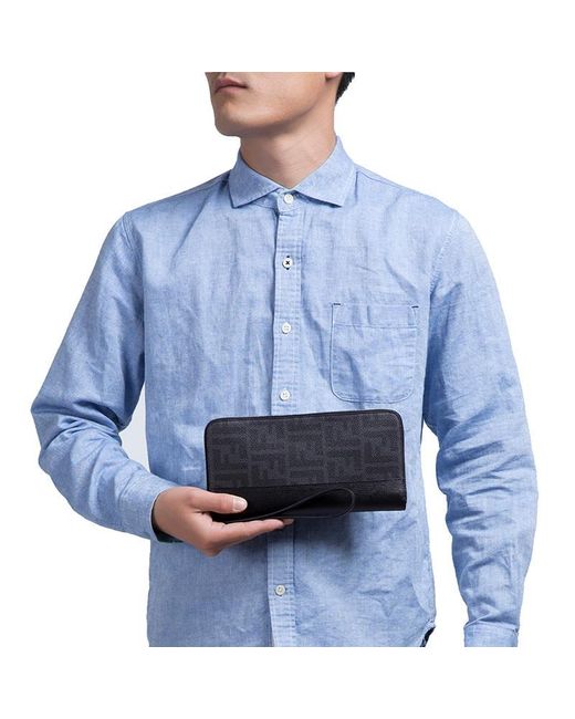 Fendi Blue Long Wallet for men