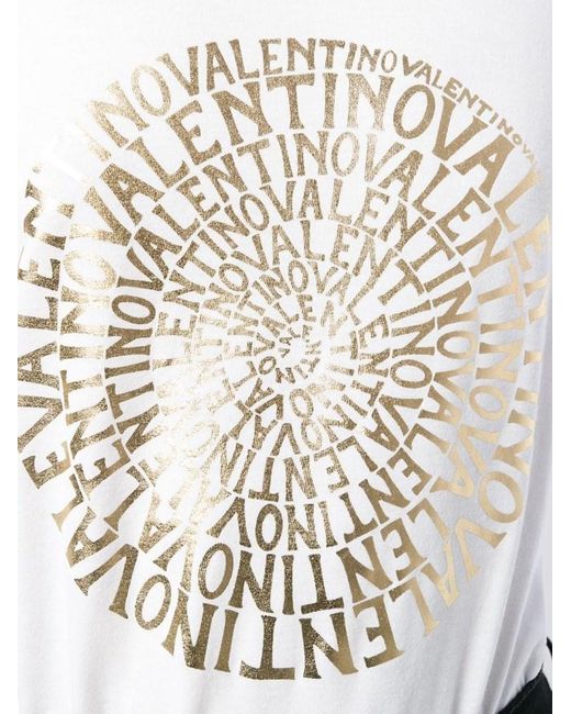 Valentino White Logo Printed T-Shirt