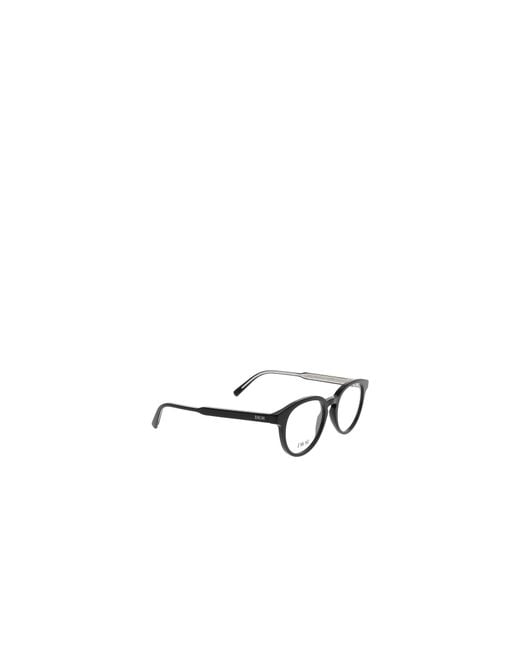 Dior White Eyewear Botanicao R3I Round Frame Glasses