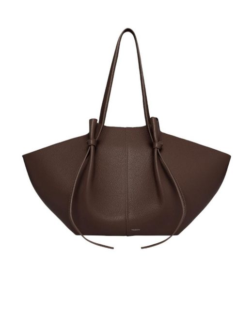 Yuzefi Brown Mochi Pebble-Grained Shoulder Bag