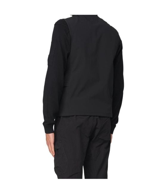 C P Company Black Shell-R Gilet for men