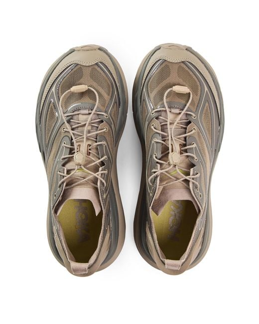 Hoka One One Gray Wear-Resistant Running Shoes for men