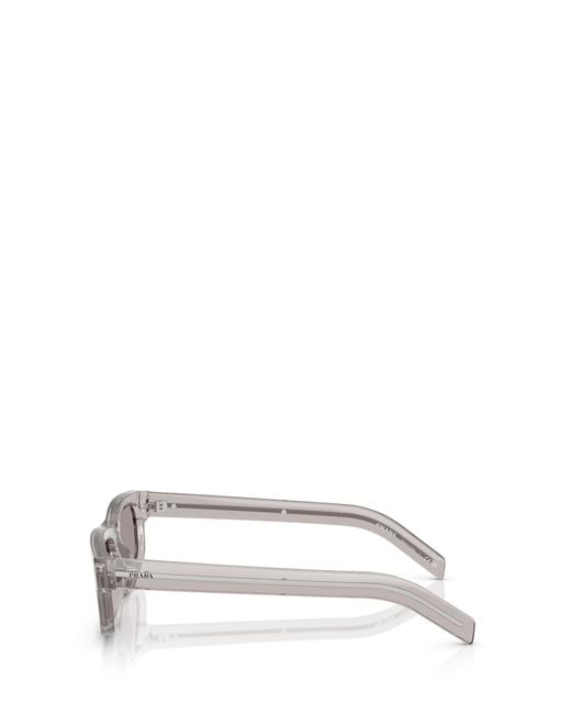 Prada White Eyewear Rectangular Frame Sunglasses for men