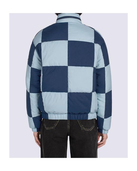 KENZO Blue Check Quilted Down Jacket