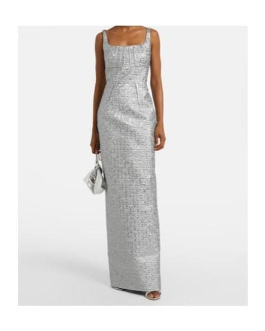 Emilia Wickstead Gray Sleeveless Long Dress
