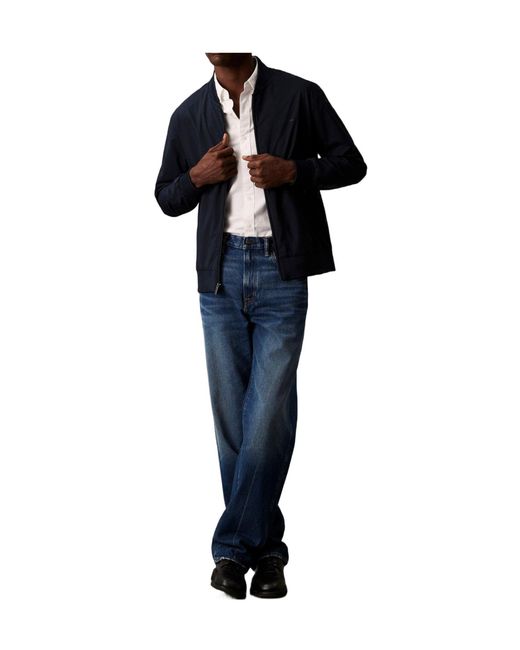 Calvin Klein Blue Baseballcollar Jacket for men