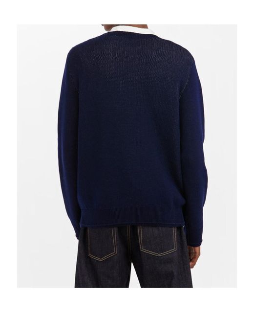 Givenchy Blue Giv Logo Sweater Sn62 for men