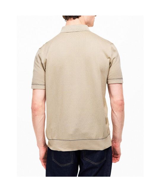 Brioni Natural Short Sleeve Polo Shirt for men