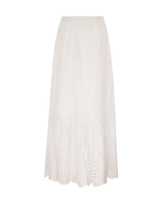 Mc2 Saint Barth White Jenny Sangallo Skirt