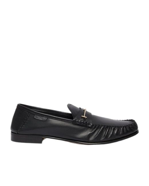 Tom Ford Black Round-Toe Loafers for men