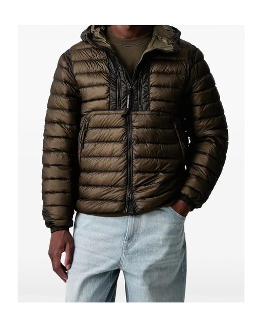 C P Company Green Goggle Quilted Jacket for men