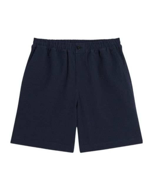 Maison Kitsuné Blue Maison Kitsuné Elastic-Waist Drawstring Shorts for men