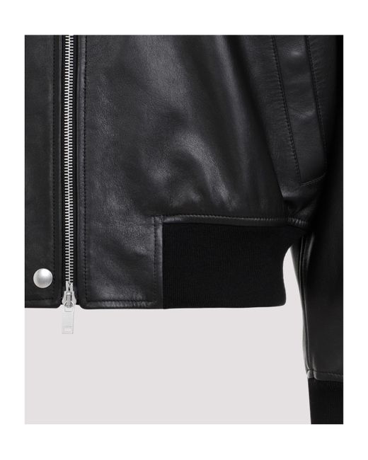 Jil Sander Black Leather Jackets