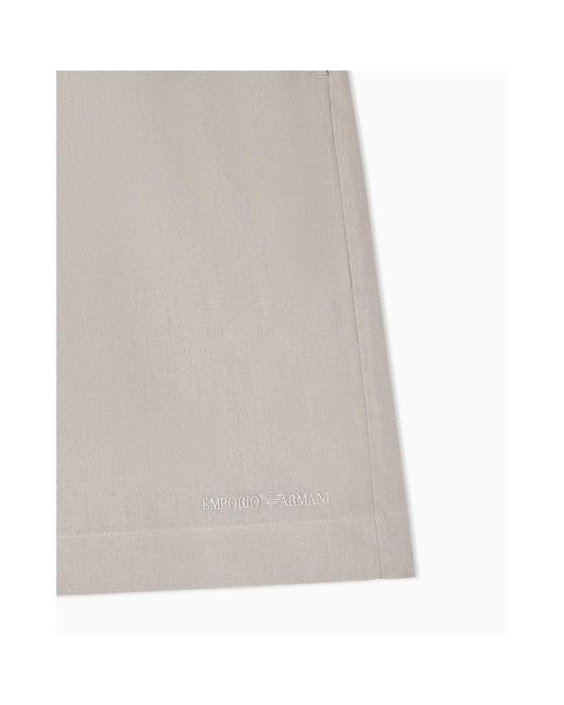 Emporio Armani Gray Elastic Waist Shorts for men